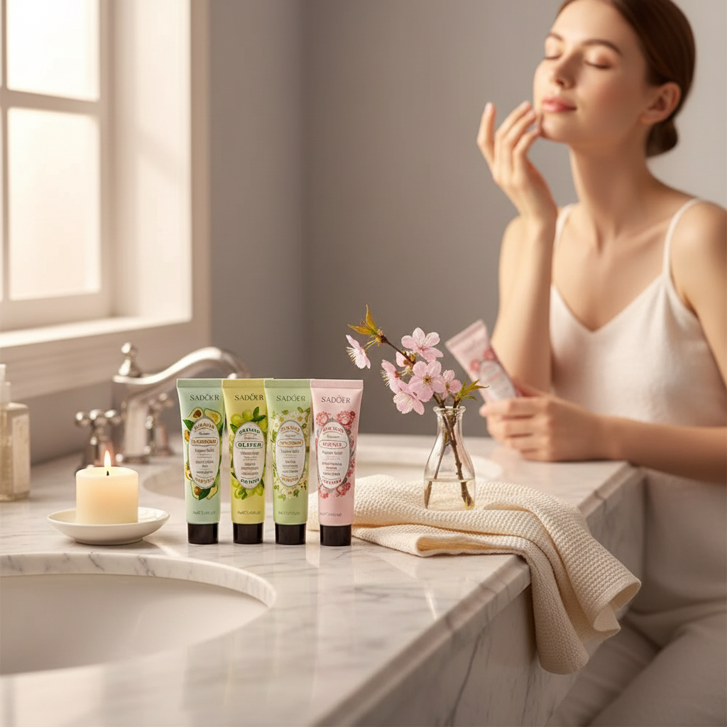 5Pcs/set Fruit Plant Fragrance Hand Cream Sets Moisturizing Repair Anti Dry Hand Lotion Sets Hands Skin Care Products